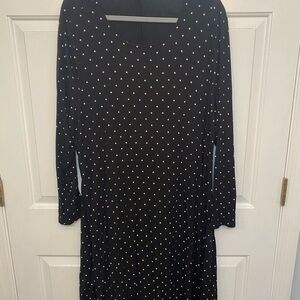 Old Navy long sleeve polka dot dress size XXL